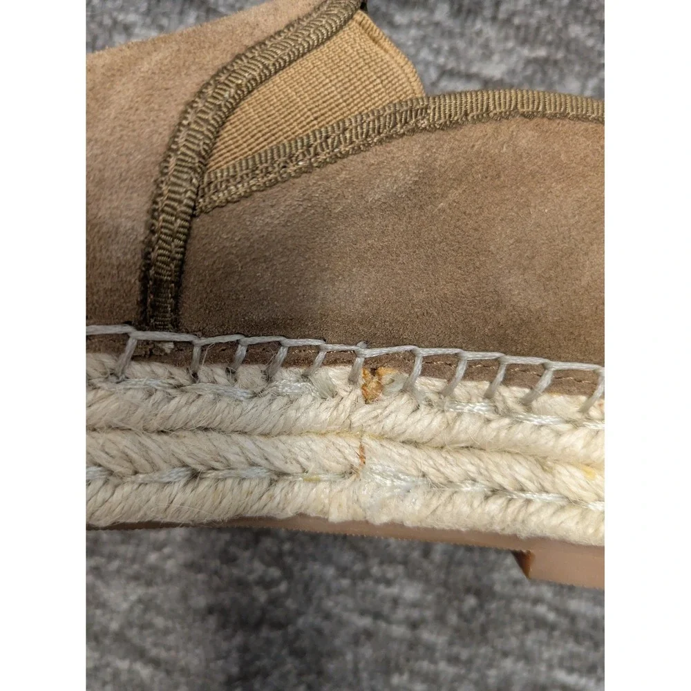 Blondo Women's Size‎ 6.5 Waterproof Suede Espadrille Slip On Loafers Tan